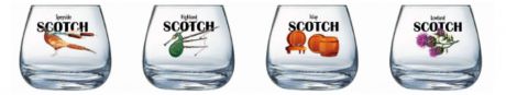 Набор низких стаканов для виски Luminarc Регионы Шотландии, 4х300 мл
