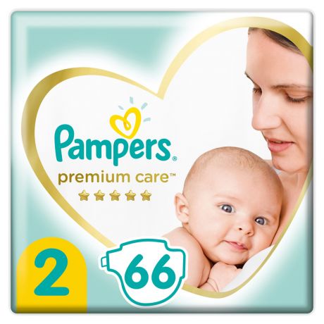 Подгузники Pampers Premium Care размер 2 4-8 кг, 66 шт
