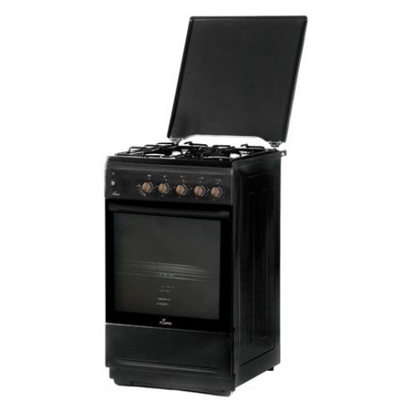 Газовая плита FLAMA N FG 24243 At, газовая духовка, металлическая крышка, антрацит