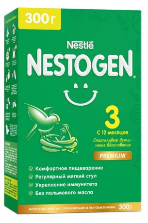 Напиток молочный Nestle Nestogen 3 с пребиотиками и лактобактериями с 12 мес, 300 г