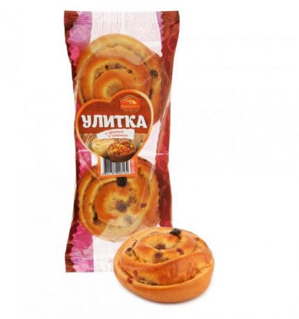 Улитка «Черемушки» с кремом и изюмом, 100 г
