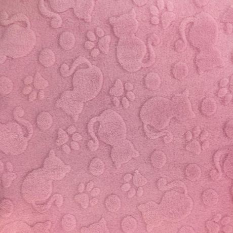 Плед «Котики» 140x200 см фланель цвет розовый