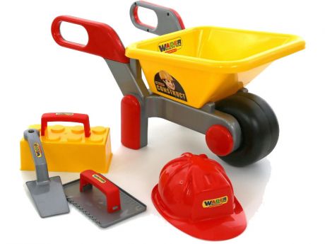 Игрушка Полесье Тачка №4 Construct + Набор каменщика №3 Construct 50212