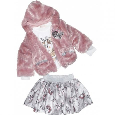 Юбки Baby Rose Комплект для девочки жакет, лонгслив и юбка 3274