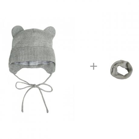 Шапки, варежки и шарфы AmaroBaby Шапка вязаная Pure Love Bear и Снуд Pure Love Snood