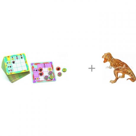 Настольные игры Djeco Игра настольная Джунгли и Головоломка Crystal Puzzle Динозавр T-Rex