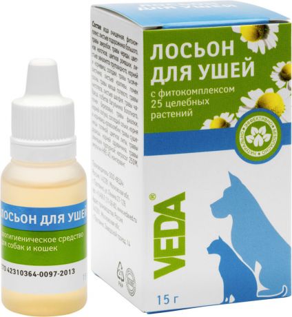 Зоогигиеническое средство Veda Лосьон для ушей 15г