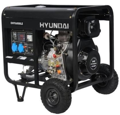Дизельэлектростанция HYUNDAI DHY 6000LE 5.5кВА/4.4кВт, 220 В, 7 ч., дизель