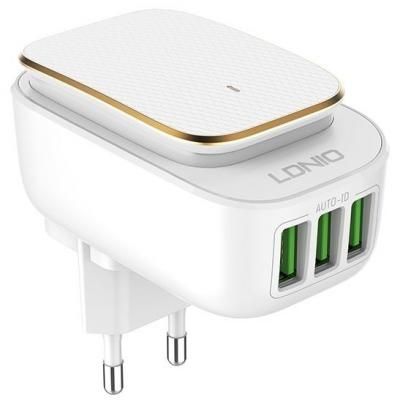 Сетевое зарядное устройство LDNIO A3305 8-pin Lightning белый LD_B4375