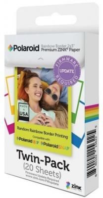 Фотобумага для принтеров и фотокамер Polaroid. Размер 5,08x7,62 см. Кол-во 20 штук.