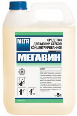 Средство для мытья стекол и зеркал 5 л, МЕГАВИН, концентрат, Н 521