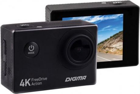 Видеорегистратор Digma FreeDrive Action 4K черный 8Mpix 2448x3264 2160p 120гр.