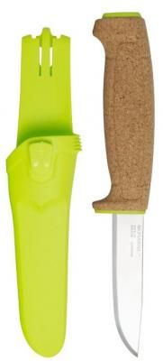 Нож Mora Floating Serrated (13686) стальной разделочный лезв.97мм серрейт. заточка салатовый