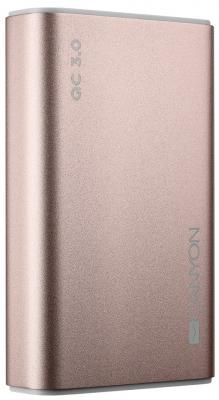 Внешний аккумулятор Power Bank 10000 мАч Canyon CND-TPBQC10RG розовый