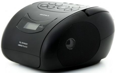 Аудиомагнитола Supra BB-24MUS черный 3Вт/MP3/FM(dig)/USB/SD