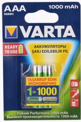 Аккумулятор Varta R2U 1000 мАч AAA 2 шт