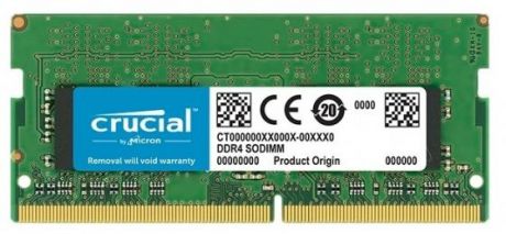 Оперативная память для ноутбука 8Gb (1x8Gb) PC4-21300 2666MHz DDR4 SO-DIMM CL19 Crucial CT8G4SFRA266.C8FE