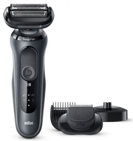 Бритва сетчатая Braun Series 6 60-N4500cs реж.эл.:3 питан.:аккум. черный