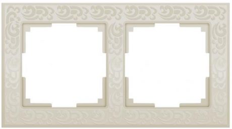 Рамка Flock на 2 поста слоновая кость WL05-Frame-02-ivory 4690389046919