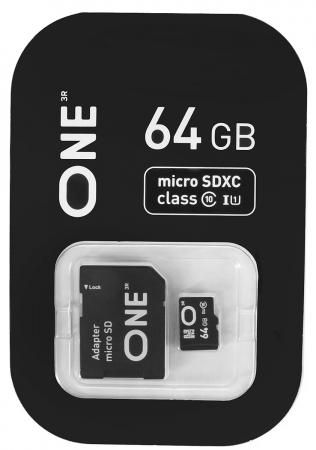 64GB карта памяти ONE MicroSDXC UHS-I Class 10 80/40 MB/s + SD adapter