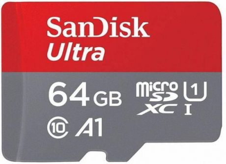 64GB карта памяти Sandisk Ultra Android microSDXC UHS-I CL10 100MB/s c адп.