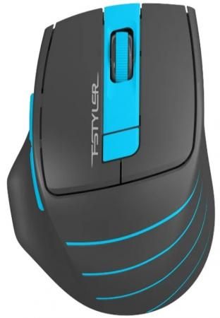 Мышь A4 Fstyler FG30S серый/синий оптическая (2000dpi) silent беспроводная USB (5but)