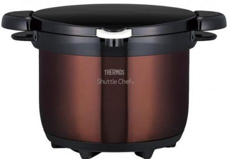 Термокастрюля Thermos Shuttle Chef KBG-3000 CBW 3л. коричневый/черный (450784)