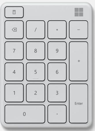 Клавиатура Microsoft цифровой блок Number Pad Monza Gray, ледниковый (арт. 23O-00022)