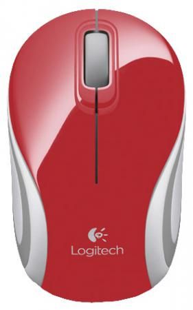 Мышь беспроводная Logitech M187 красный USB + радиоканал 910-002732