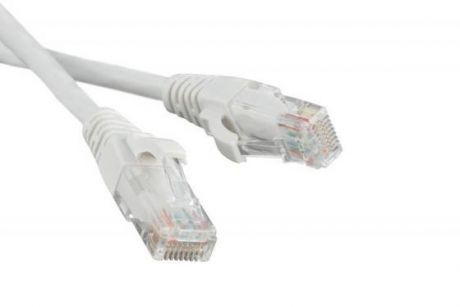 Патч-корд RJ45 - RJ45, 4 пары, UTP, категория 5е, 0.5 м, белый, LSZH, LANMASTER