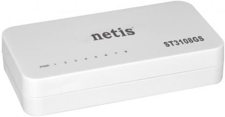 Netis ST3108GS Неуправляемый коммутатор неуправляемый, настольный, порты 10-100Base-TX: 8 шт.