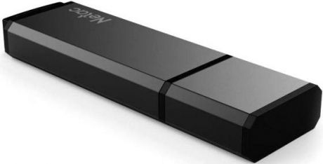 Флеш Диск Netac U351 16Gb <NT03U351N-016G-30BK>, USB3.0, с колпачком, металлическая чёрная