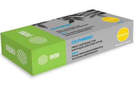Картридж Cactus 106R02233 CS-PH6600C голубой (6000стр.) для Xerox Ph 6600/WC 6605