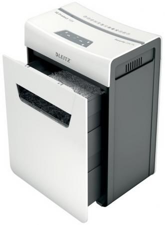Шредер Leitz IQ PROTECT Premium 10X белый (секр.P-4)/фрагменты/10лист./18лтр./скрепки/скобы