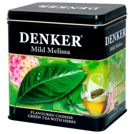 Чай денкер 25пир*2г черный милд мелисса ж/б