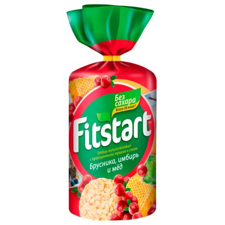 Хлебцы Fitstart мультизлаковые 100г брусника имбирь и мед