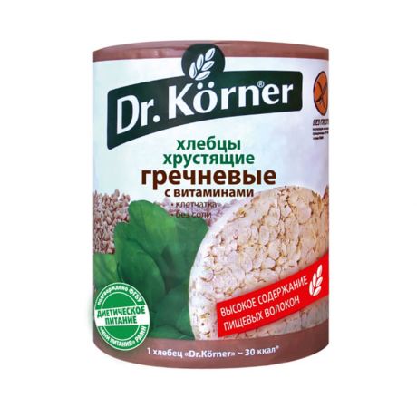 Хлебцы Dr.Korner 100г гречневые с витаминами хлебпром