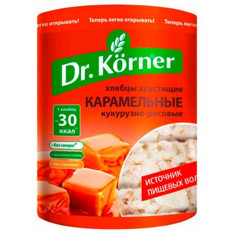 Хлебцы Dr.Korner 90г карамельные кукурузно рисовые хлебпром