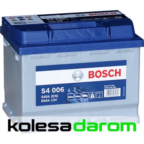 Bosch Аккумулятор легковой "BOSCH" S40 060 S4 (60Ач п/п) 560 127 054
