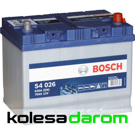 Bosch Аккумулятор легковой "BOSCH" S40 260 S4 Азия (70Ач о/п) D26L 570 412 063