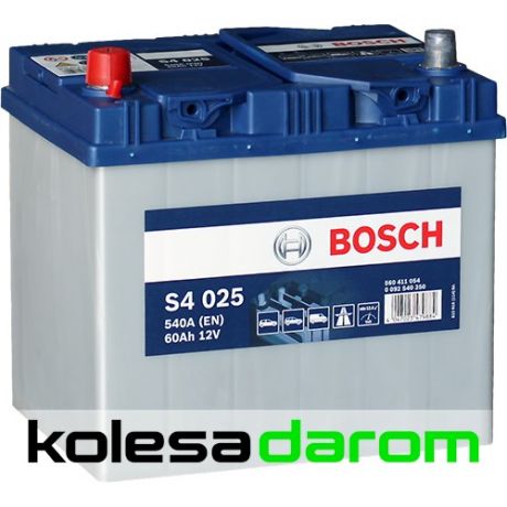 Bosch Аккумулятор легковой "BOSCH" S40 250 S4 Азия (60Ач п/п) D23R 560 411 054