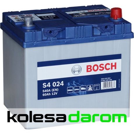 Bosch Аккумулятор легковой "BOSCH" S40 240 S4 Азия (60Ач о/п) D23L 560 410 054