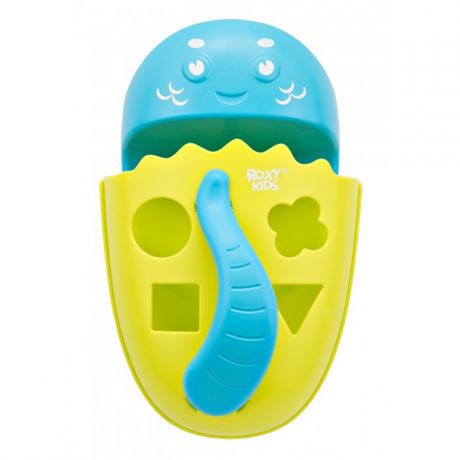 Аксессуары для ванн ROXY-KIDS Органайзер-сортер Dino с полкой для игрушек и банных принадлежностей