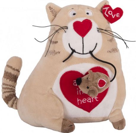 Мягкие игрушки Gulliver Кот и мышь Любовь с первого взгляда 20 см