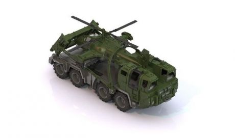 Машины Нордпласт Военный тягач Щит с вертолетом