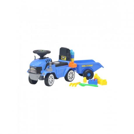 Каталки Everflo Builder truck ЕС-917T c прицепом и кубиками