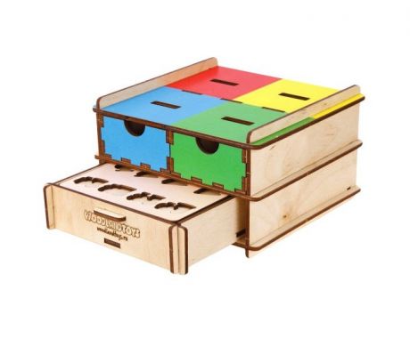 Деревянные игрушки Woodland Комодик-плоский Транспорт