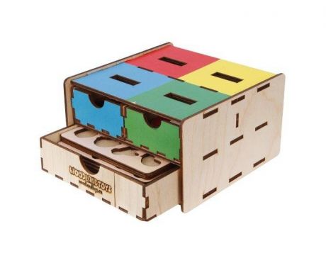 Деревянные игрушки Woodland Комодик-плоский Фрукты овощи ягоды