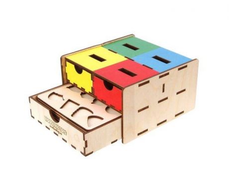 Деревянные игрушки Woodland Комодик-плоский Геометрические фигуры