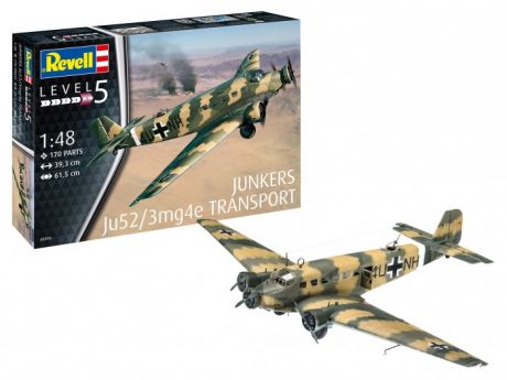 Сборные модели Revell Сборная модель Самолёт Junkers Ju52/3m Transport 1:72